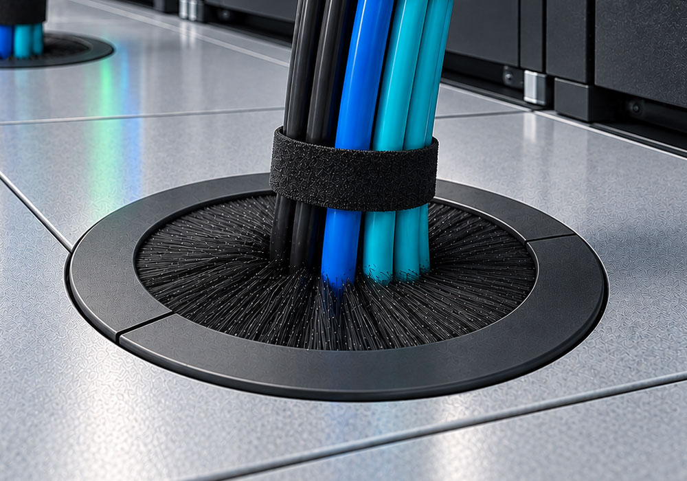 Flex-Guard Raised-Floor Brush Grommets Brush Seal