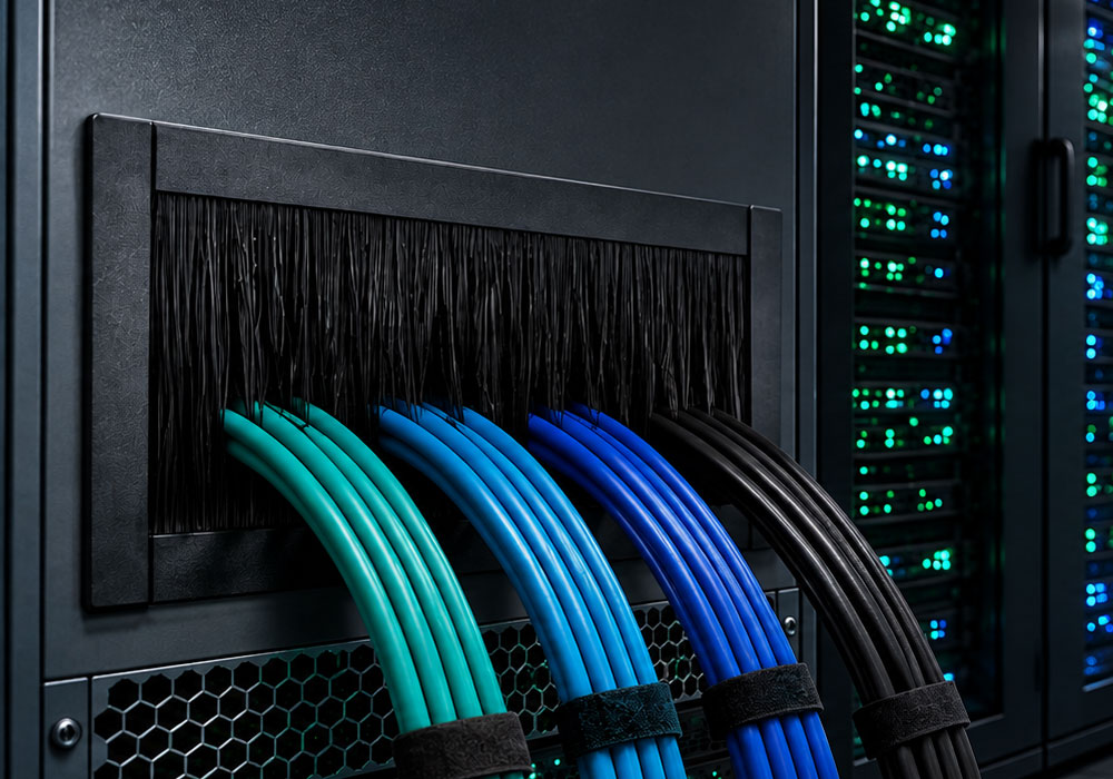 Flex-Guard Custom Server Rack Brush Seals for Cable Management and Airflow Control