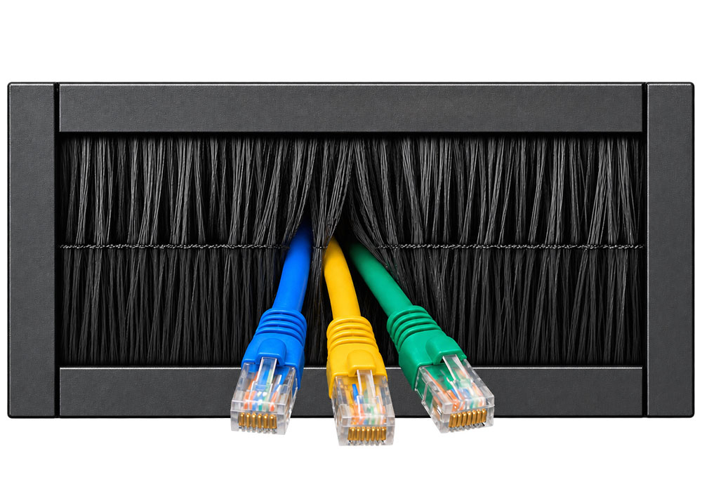 Flex-Guard server rack cable management brush seals